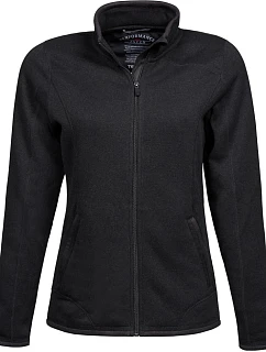 Tee Jays TJ 9616 Dámská melanžová pletená fleecová bunda 18.9616 black