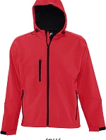 SOL'S Replay Men Pánská 3-vrstvá softshellová bunda s kapucí 25.6602 pepper red