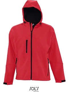 SOL'S Replay Men Pánská 3-vrstvá softshellová bunda s kapucí 25.6602 pepper red