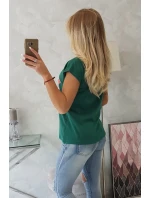 Halenka s potiskem rtů zelená