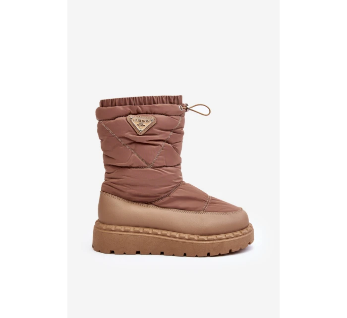 Dámské sněhule na tlusté tmavě béžové model 21641597 - Boto Dámské sněhule na tlusté tmavě béžové model 21641597 - Boto