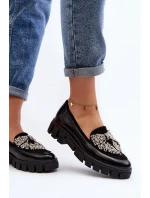Lakované dámské mokasíny Laura Messi 2785 černé