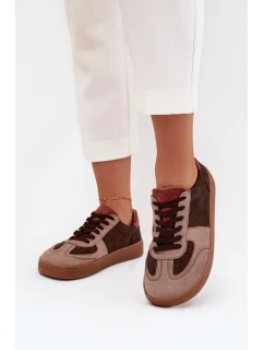 Kožené semišové barefoot tenisky dámské model 21711165 hnědé - Zazoo