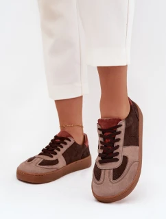 Kožené semišové barefoot tenisky dámské model 21711165 hnědé - Zazoo