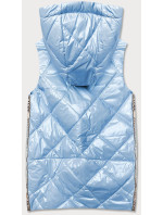Světle modrá lesklá dámská vesta (AG3-02)