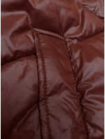 Tmavě prošívaná dámská bunda pro přechodné období s kapucí model 19735963 - Sublevel