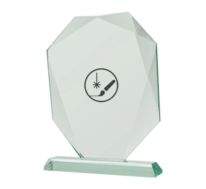 Gravírovaná skleněná trofej s pouzdrem + malířská výplň Gravírovaná skleněná trofej s pouzdrem + malířská výplň