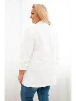 Dámská sako Plus Size elegantní ecru