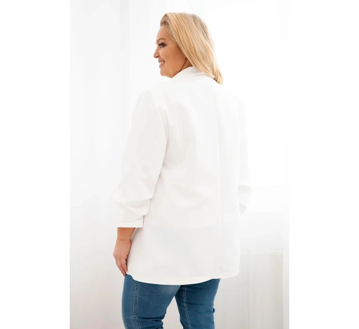 Dámská sako Plus Size elegantní ecru