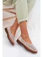 Dámské krajkové baleríny z přírodní kůže Sergio Leone SP-006 šedé