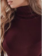 Dámský svetr s rolákem VANORIA burgundy FashionStreet MY2490 Dámský svetr s rolákem VANORIA burgundy FashionStreet MY2490