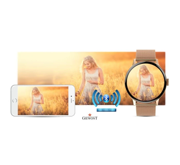 Dámské chytré hodinky GIEWONT Pink Gold GW330-1