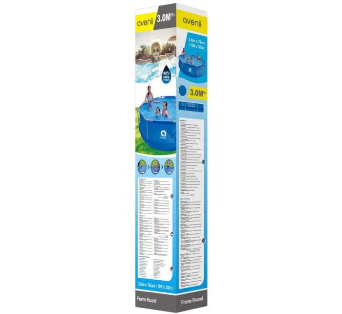 BAZÉN S OVÁLNÝM RÁMEM 300X76CM 17798