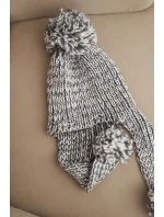 Dámská čepice s ušima Emma K343 grafitová Dámská čepice s ušima Emma K343 grafitová