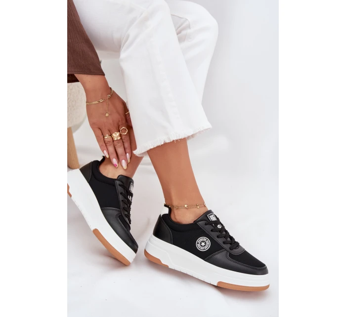 Dámské Tenisky Na Platformě Big Star RR274573 HI-POLY SYSTEM Černé Dámské Tenisky Na Platformě Big Star RR274573 HI-POLY SYSTEM Černé