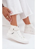 Zateplené Kožené Tenisky BIG STAR V274541FW Bílé Zateplené Kožené Tenisky BIG STAR V274541FW Bílé