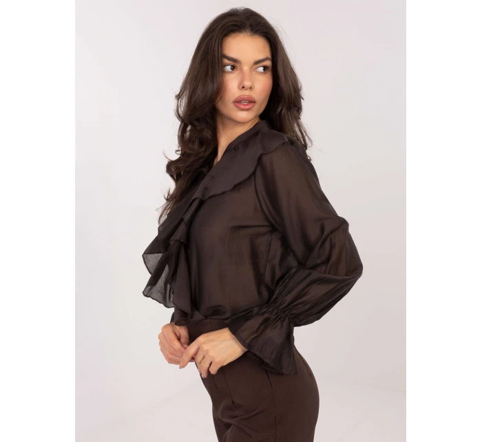 Koszula IT KS model 21795638 ciemny brązowy - FPrice Koszula IT KS model 21795638 ciemny brązowy - FPrice