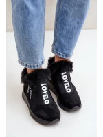 Dámské kotníkové tenisky s kožíškem černé Zeriana Dámské kotníkové tenisky s kožíškem černé Zeriana