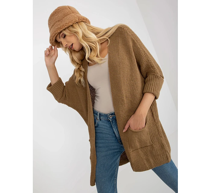 Dámský kardigan model 22045084 tmavě hnědý - FPrice