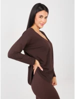 Bluzka RV BZ model 21888872 ciemny brązowy - FPrice Bluzka RV BZ model 21888872 ciemny brązowy - FPrice