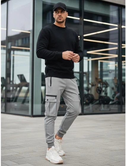 Pánská základní černá mikina FashionStreet BX5882