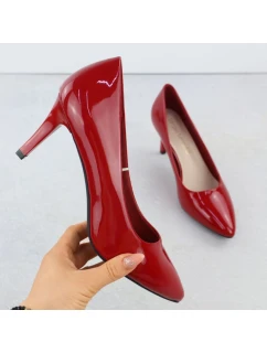 Dámské lodičky na jehlovém podpatku červené Sergio Leone 1336