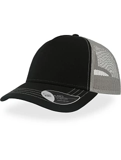 Rapper Canvas 5 panelová síťovaná kšiltovka  black/grey model 22478745 - Atlantis Headwear