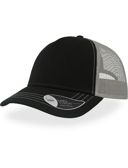 Rapper Canvas 5 panelová síťovaná kšiltovka black/grey model 22478745 - Atlantis Headwear Rapper Canvas 5 panelová síťovaná kšiltovka black/grey model 22478745 - Atlantis Headwear