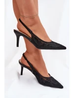 Krajkové Lodičky Sandály S  Černé model 21699340 - Boto