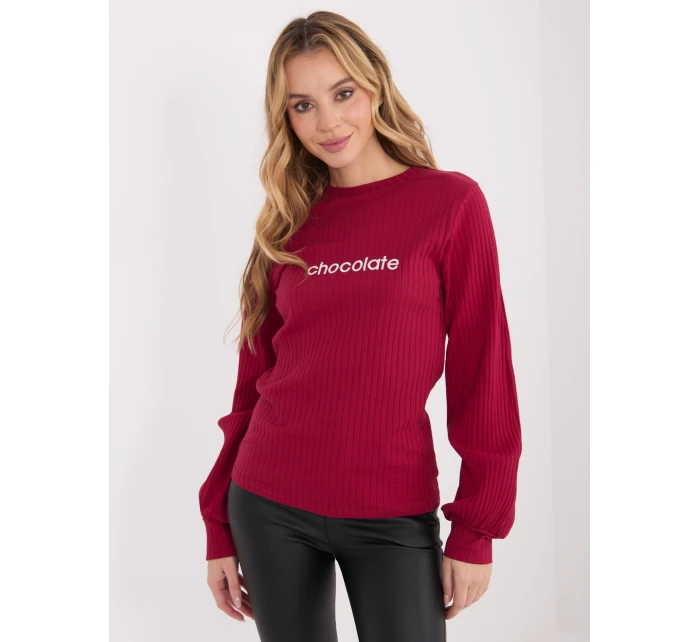 Bluzka RV BZ model 21801793 bordowy - FPrice Bluzka RV BZ model 21801793 bordowy - FPrice