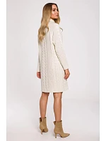 Dámské svetrové šaty model 19358946 béžové - Made Of Emotion