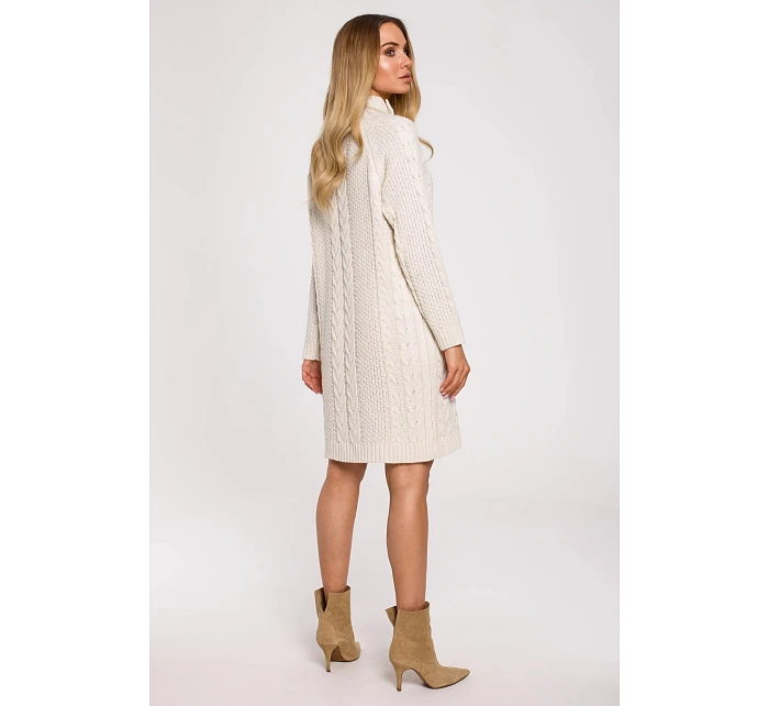 Dámské svetrové šaty model 19358946 béžové - Made Of Emotion