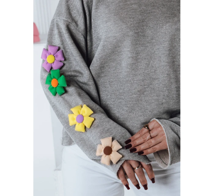 Dámská oversize mikina RAWEL šedá FashionStreet RY2387 Dámská oversize mikina RAWEL šedá FashionStreet RY2387