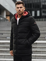 Pánská prošívaná zimní bunda s kapucí černá FashionStreet TX4894