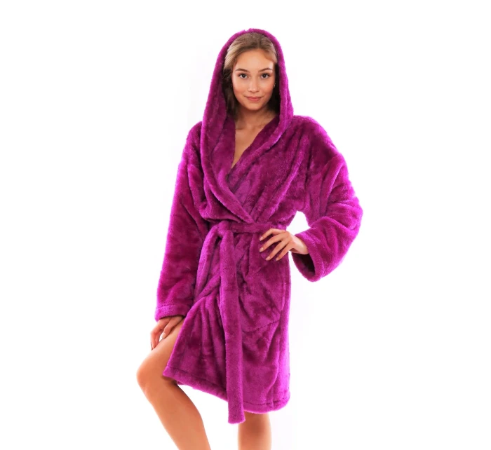 Dámský župan Lilly extra s kapucí 3/4 3320 one size fuchsiová - Vestis Dámský župan Lilly extra s kapucí 3/4 3320 one size fuchsiová - Vestis