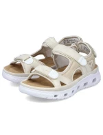Pohodlné sandály na suchý zip Rieker W RKR691 beige