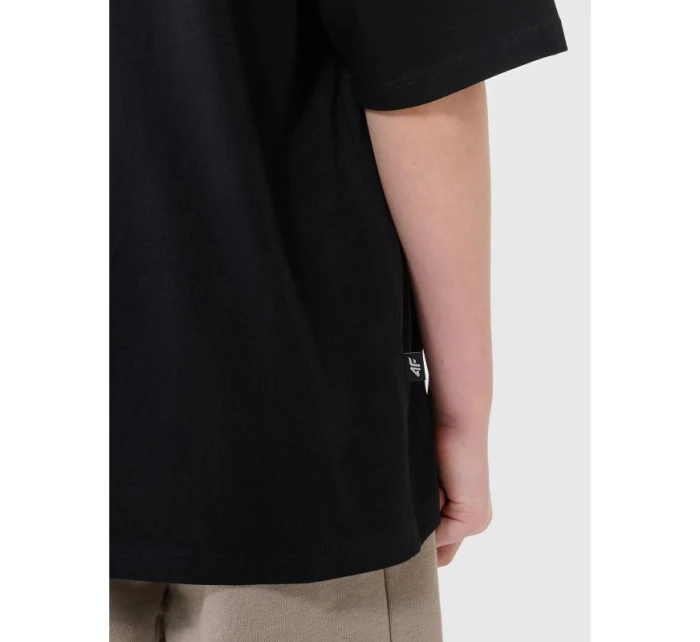 Chlapecké tričko oversize s nápisy 4F 4FJWSS25TTSHM2184-20S Chlapecké tričko oversize s nápisy 4F 4FJWSS25TTSHM2184-20S