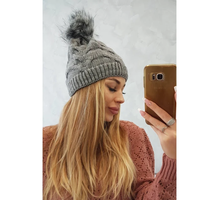 Fleecová čepice Ela K242 tmavě šedá