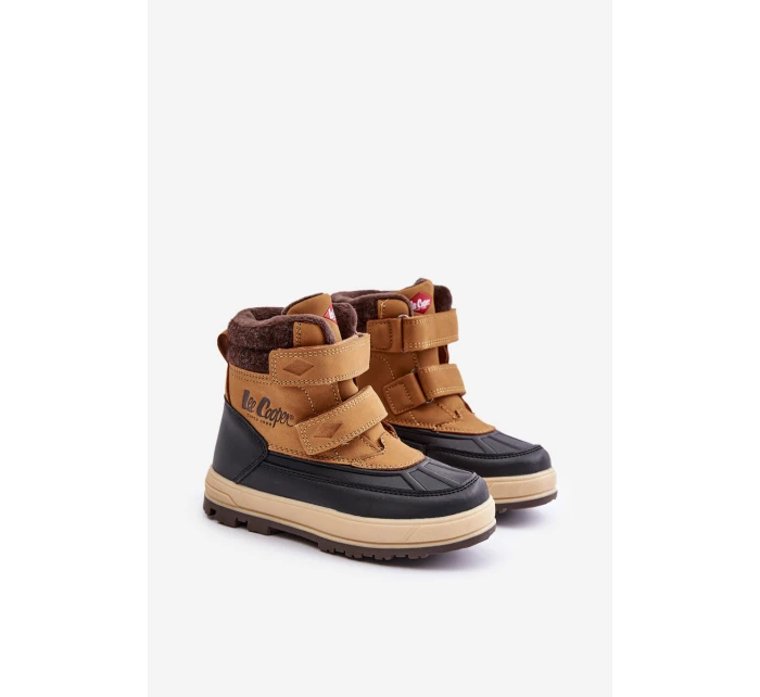 Zateplené zimní boty pro chlapce Lee Cooper LCJ-23-01-2059 Camel