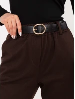 Spodnie IT SP model 21776366 ciemny brązowy - FPrice Spodnie IT SP model 21776366 ciemny brązowy - FPrice