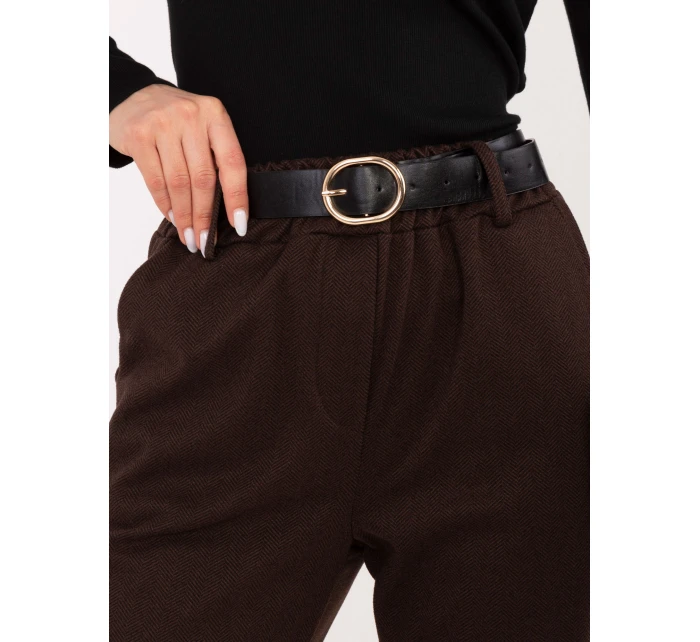 Spodnie IT SP model 21776366 ciemny brązowy - FPrice Spodnie IT SP model 21776366 ciemny brązowy - FPrice