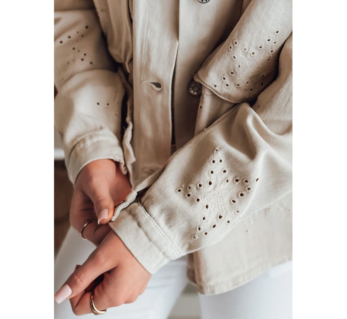 Dámská přechodná bunda v jedné velikosti v cappuccino Dstreet model 21986538 - FashionStreet Dámská přechodná bunda v jedné velikosti v cappuccino Dstreet model 21986538 - FashionStreet