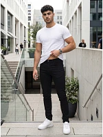 Pánské džíny slim fit černé FashionStreet UX4494