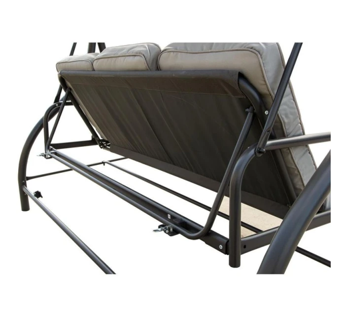 ZAHRADNÍ A BALKONOVÁ HOUPAČKA NINA 3MÍSTNÁ ŠEDÁ