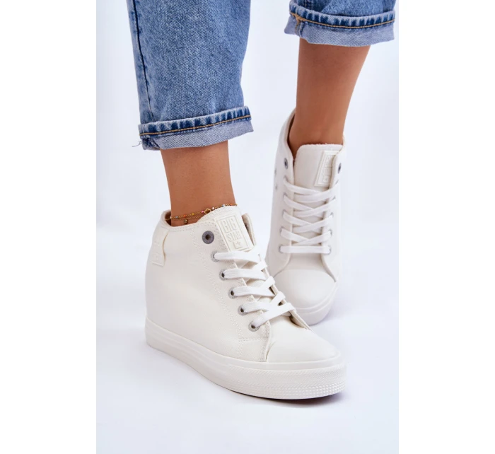 Vysoké tenisky na klínu Big Star Bílé model 21608832 - Big Star Shoes Vysoké tenisky na klínu Big Star Bílé model 21608832 - Big Star Shoes