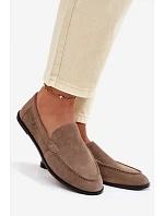 Dámské mokasíny z přírodního semiše Big Star model 22069362 Béžové - Big Star Shoes Dámské mokasíny z přírodního semiše Big Star model 22069362 Béžové - Big Star Shoes