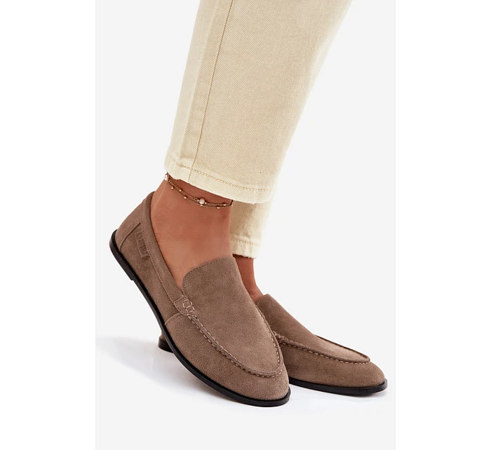 Dámské mokasíny z přírodního semiše Big Star model 22069362 Béžové - Big Star Shoes Dámské mokasíny z přírodního semiše Big Star model 22069362 Béžové - Big Star Shoes