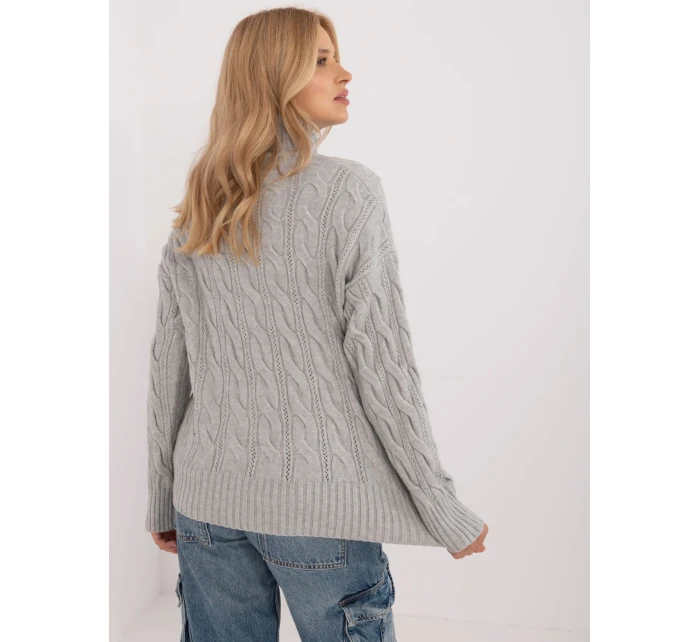 Sweter AT SW model 20463705 szary - FPrice Sweter AT SW model 20463705 szary - FPrice