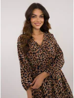 Sukienka DHJ SK czarno beżowy model 20535894 - FPrice Sukienka DHJ SK czarno beżowy model 20535894 - FPrice