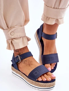 Dámské pohodlné sandály na platformě Big Star námořnická modrá